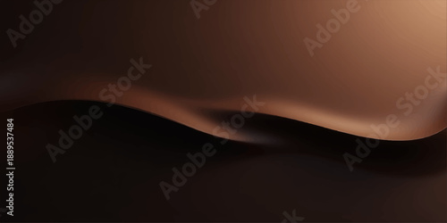 A dark chocolate texture pattern emerges from a black night background with orange fire smoke and sunset color motion in this illustrative design