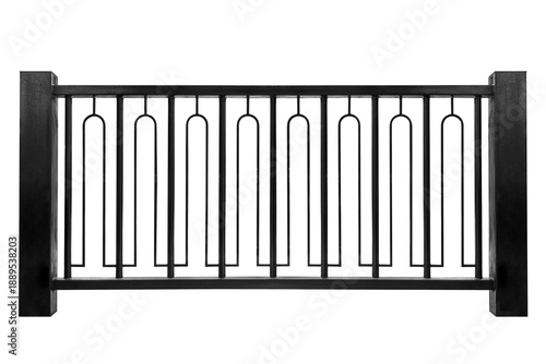 Black steel fence