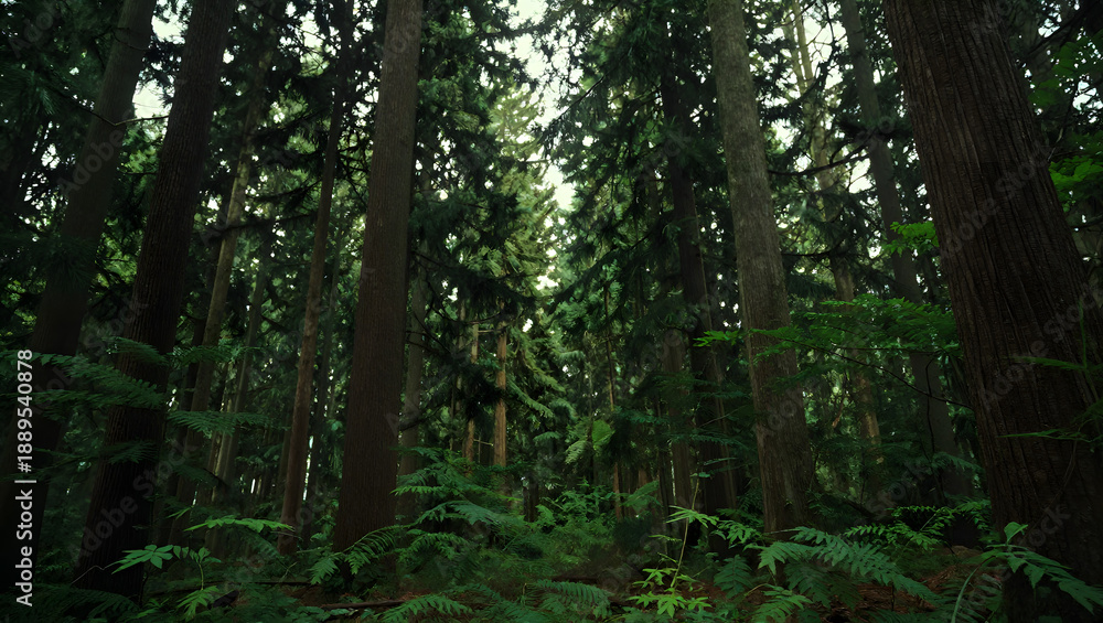 Obraz premium A Tranquil Forest Path