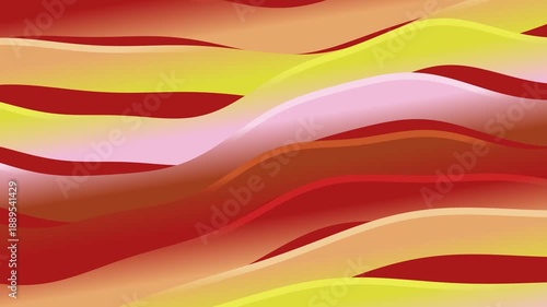 Vibrant Abstract Wavy Lines in Red Yellow.