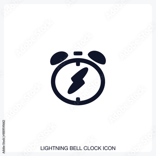 Lightning Bell Clock Icon