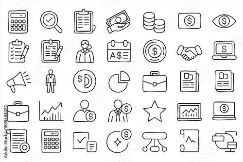 Accounting and Tax UI Icons for Financial Dashboards