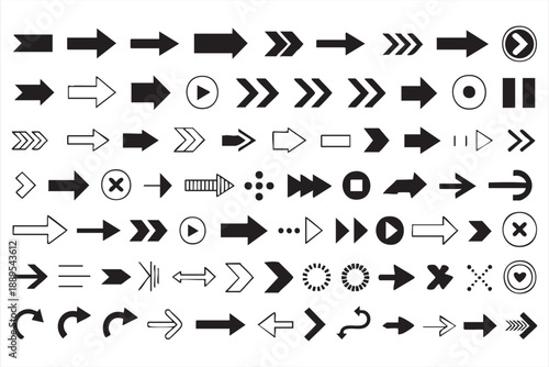 Directional Arrow Icons for UI Navigation and User Flow