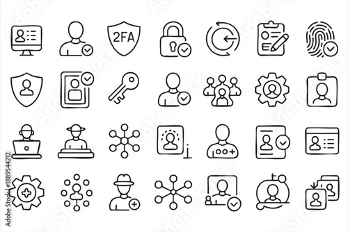 Authentication and Login UI Icons for Secure Dashboards
