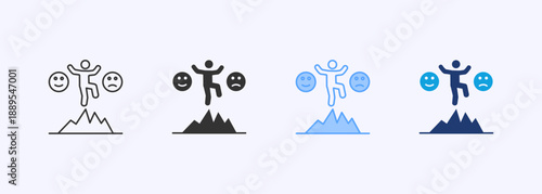 Emotional Stabilization Icon Set Multiple Style Collection