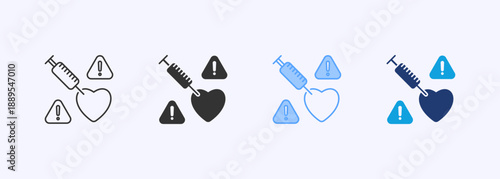 Side Effect Icon Set Multiple Style Collection