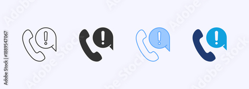 Crisis Notline Icon Set Multiple Style Collection