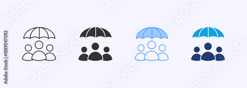 Crisis Intervention Icon Set Multiple Style Collection