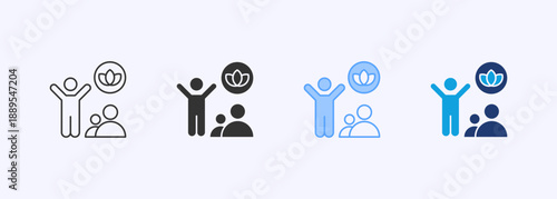 Psychotherapy Icon Set Multiple Style Collection