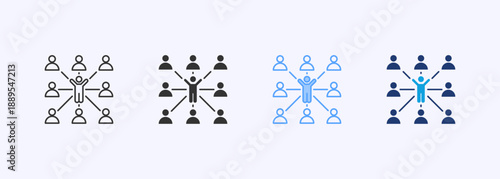 Support Groups Icon Set Multiple Style Collection