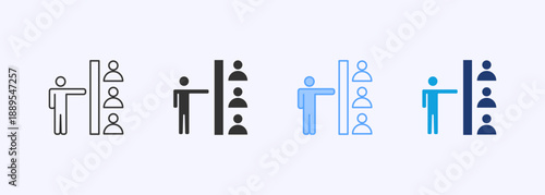 Boundaries Icon Set Multiple Style Collection