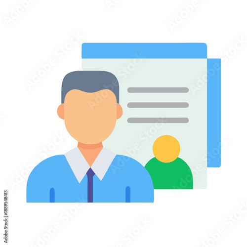 Job applicant or employee profile information concept vector illustration