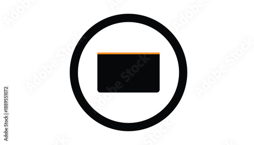 Minimalist battery icon in modern flat design with orange charging indicator on white background for mobile app interface