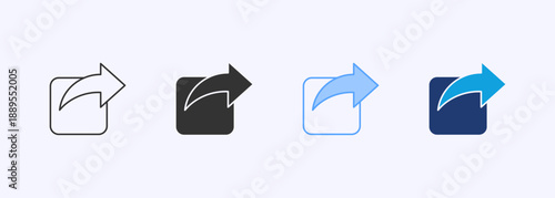 Share Icon Set Multiple Style Collection