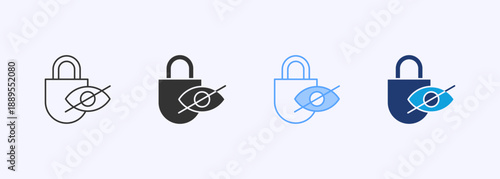 Privacy Icon Set Multiple Style Collection