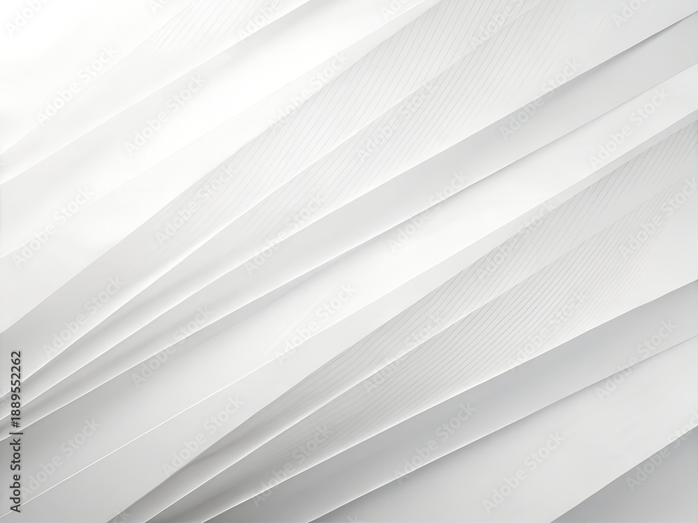 Obraz premium Clean white abstract background with subtle shadow layers and depth modern minimal style ample negative space.