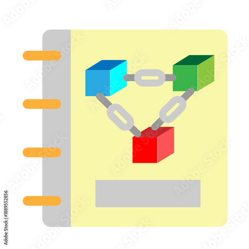 Blockchain Ledger Vector Icon Design