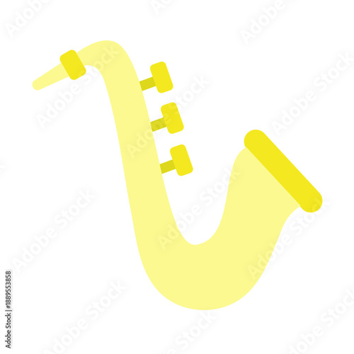 Saxophone Vector Flat Icon Design
