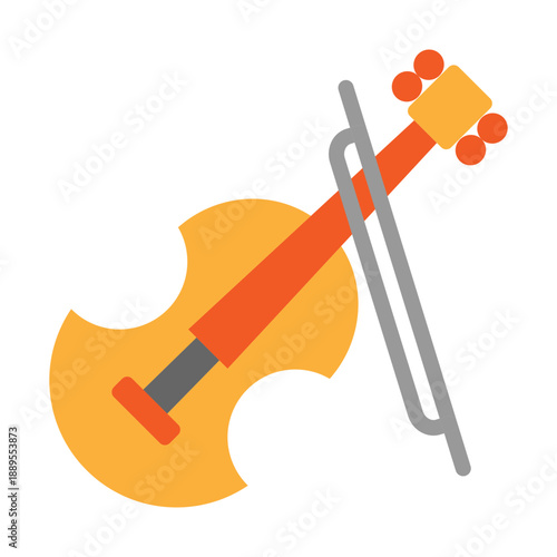 Violin Vector Flat Icon Design
