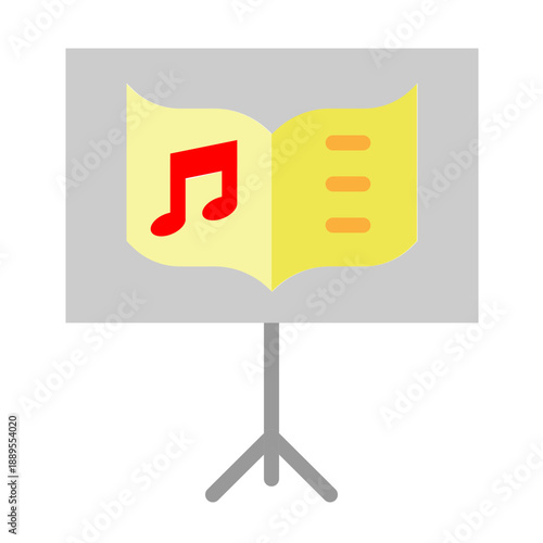 Music Stand Vector Flat Icon Design