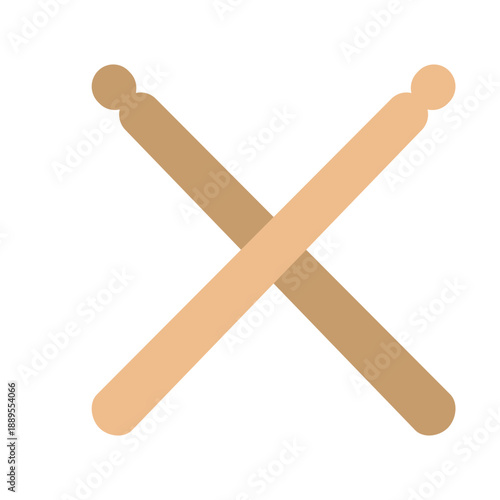 Drumsticks Vector Flat Icon Design