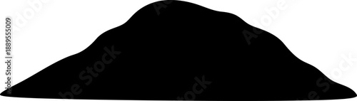 Earthy mound silhouette for landscape terrain