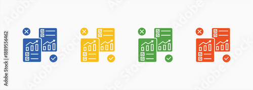 Coping Plan Icon Set Color Multiple Style Collection