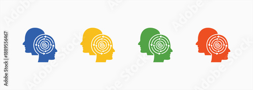 Psychosis Icon Set Color Multiple Style Collection