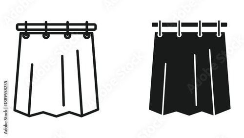 Curtain icon in different style