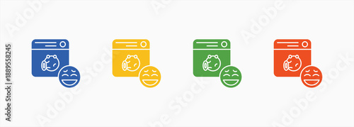 Meme Icon Set Color Multiple Style Collection