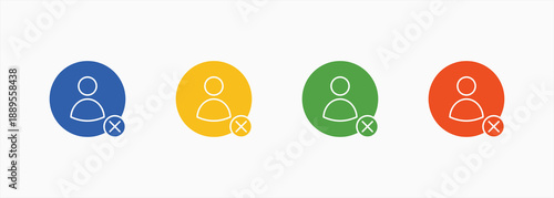 Block Icon Set Color Multiple Style Collection