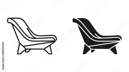Modern chair design illustration