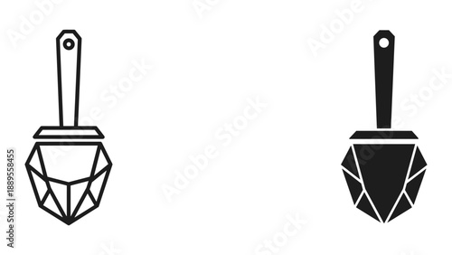 Dreidel illustration with geometric pattern