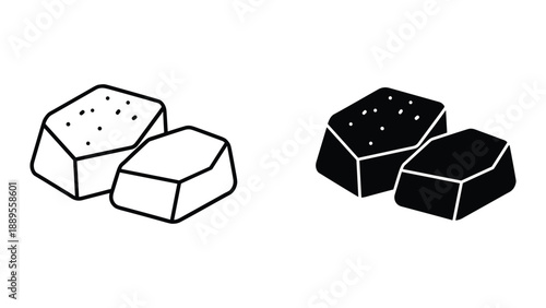 Simple illustration of salt and pepper shakers