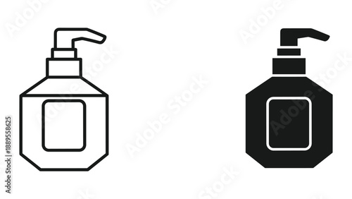 Simple illustration of soap dispenser bottle