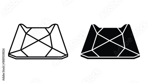 Geometric shapes with lines and angles