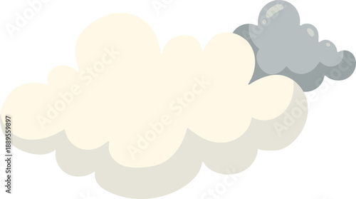 Fluffy Cloud Illustration on Cloudy Days