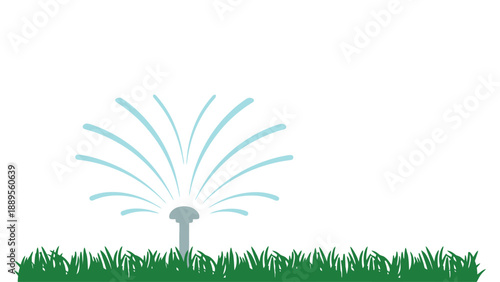 Magical Fairy Tale Meadow with Glowing Teal Blue Mushroom, Lush Green Grass and Vibrant Fantastical Digital Art