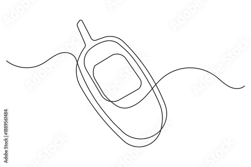 Modern glucose meter icon simple outline single line art illustration isolated