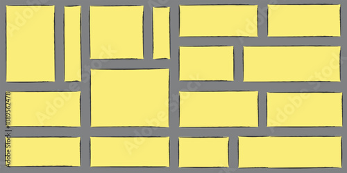 Handmade Yellow Note Blocks with Rough Edges