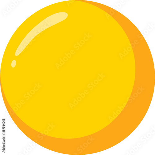 Bright Yellow Sun Circle Icon