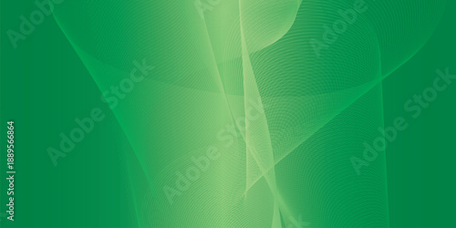 Smooth abstract green waves create a flowing pattern with soft light and blue curves in this artistic vector illustration backdrop