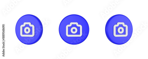 camera 3D icon isolated on background