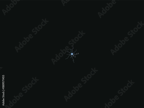 Abstract lightning effect with vibrant floral sparkles on dark grid background, futuristic style with glowing neon details