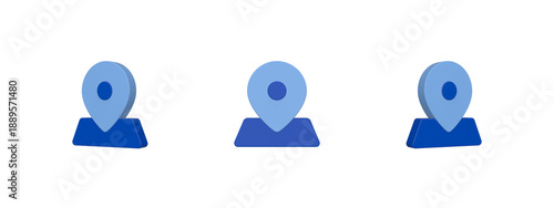 Bilde på lerret location pin 3D icon isolated on background
