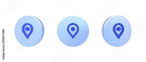 Φωτογραφία location 3D icon isolated on background