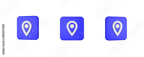 Φωτογραφία location on 3D icon isolated on background