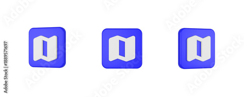 Free Download map 3D icon isolated on background - GFXLoad