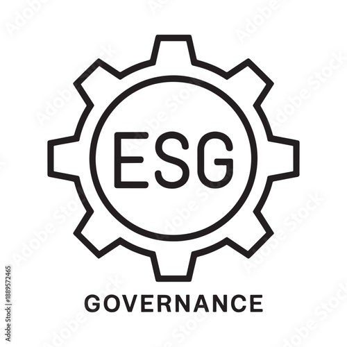 esg governance logo with gear and text