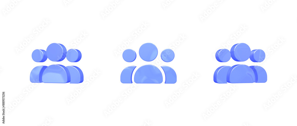 Obraz premium users 3D icon isolated on background